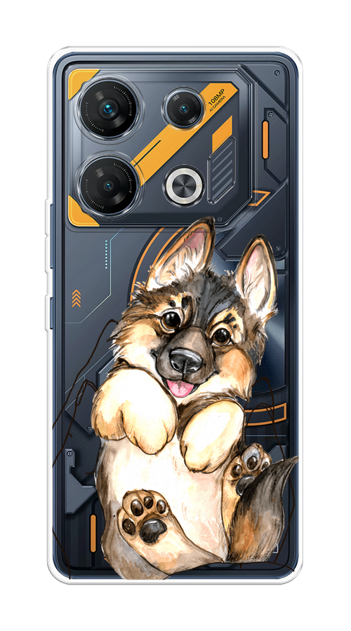 

Чехол на Infinix GT 10 Pro "Овчарка в ладошках", Серый;бежевый;белый, 3104850-1