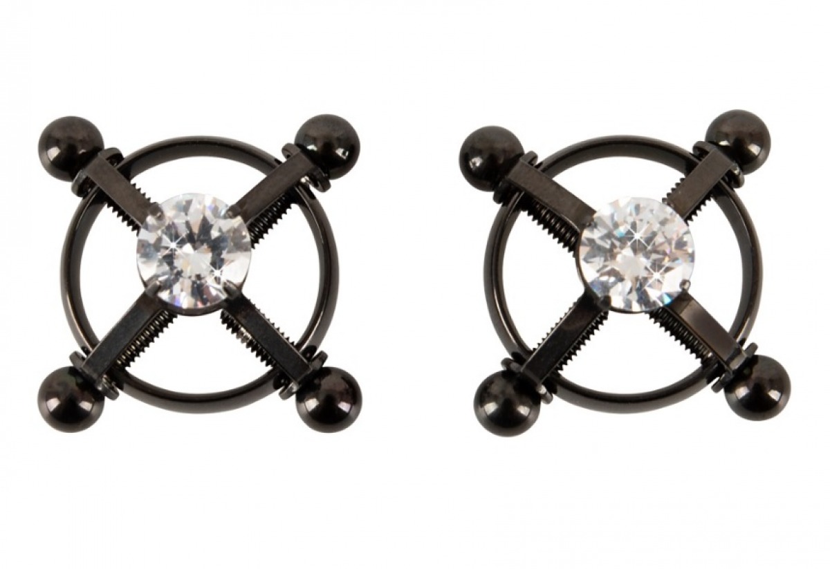 Зажимы для сосков Orion Nipple Jewellery Shiny Star, винтовые, с кристаллами