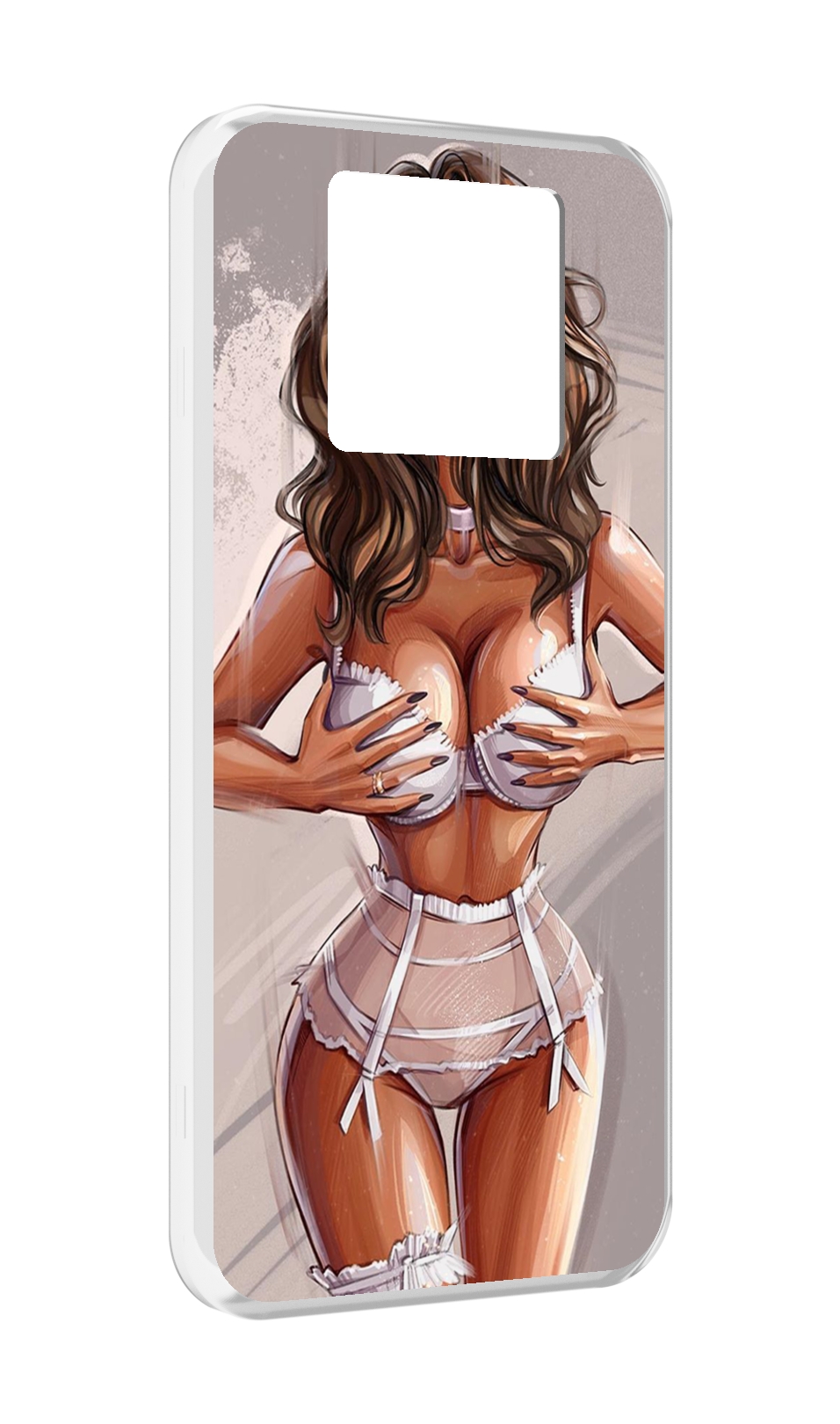 

Чехол MyPads Девушка-в-кружевном для Black Shark 3 5G / Black Shark 3S, Прозрачный, Tocco