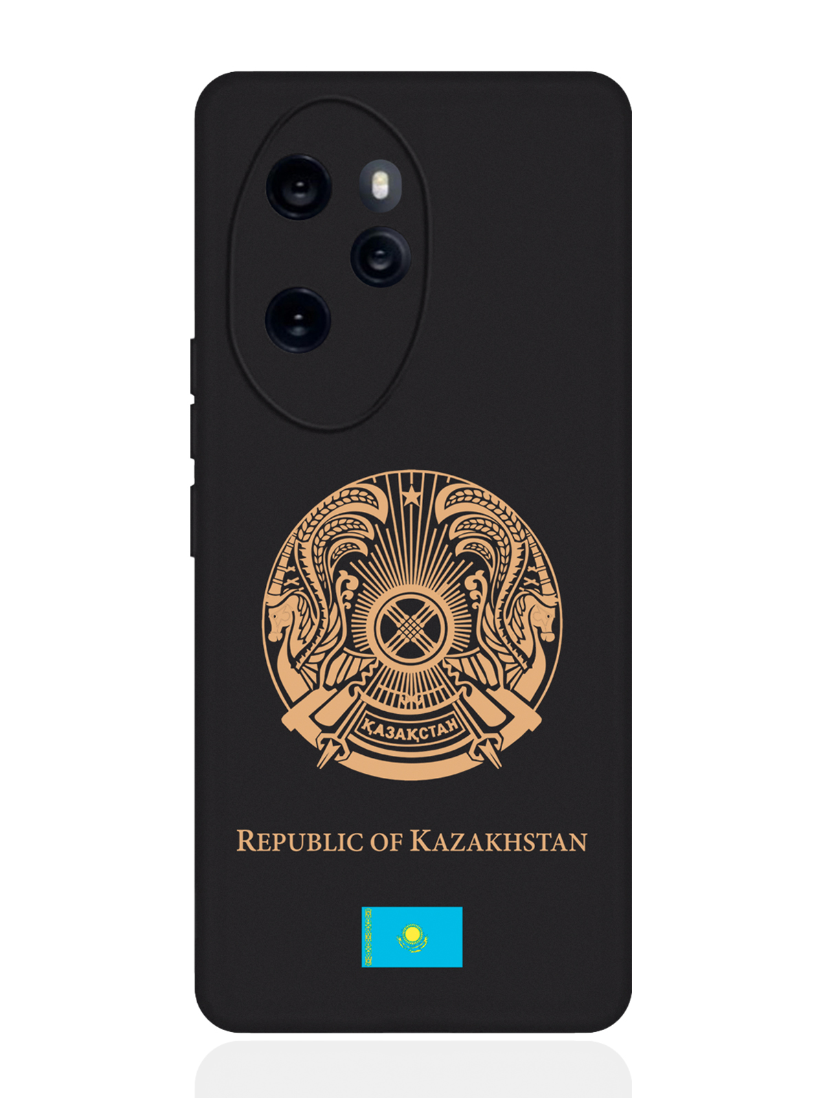 

Чехол SignumCase для Honor 100 Pro Золотой Герб Казахстана, Черный;белый, Honor