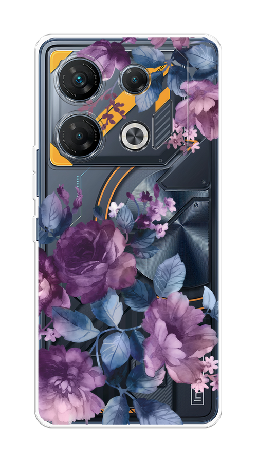 

Чехол на Infinix GT 10 Pro "Purple Blossoms", Синий;фиолетовый, 3104850-1