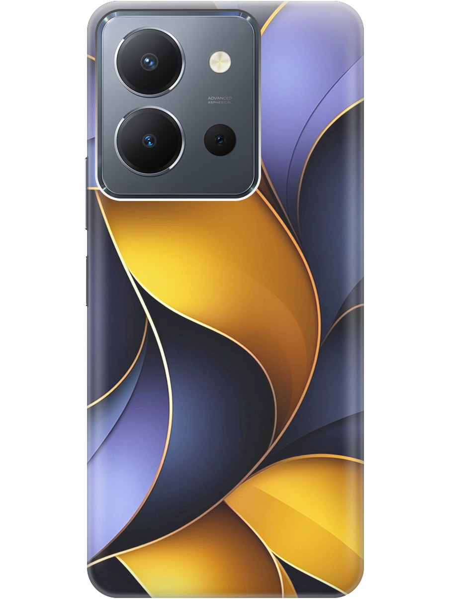 

Силиконовый чехол на Vivo Y36 с принтом "Желто-сиреневые изгибы", Прозрачный;желтый;фиолетовый, 772628431