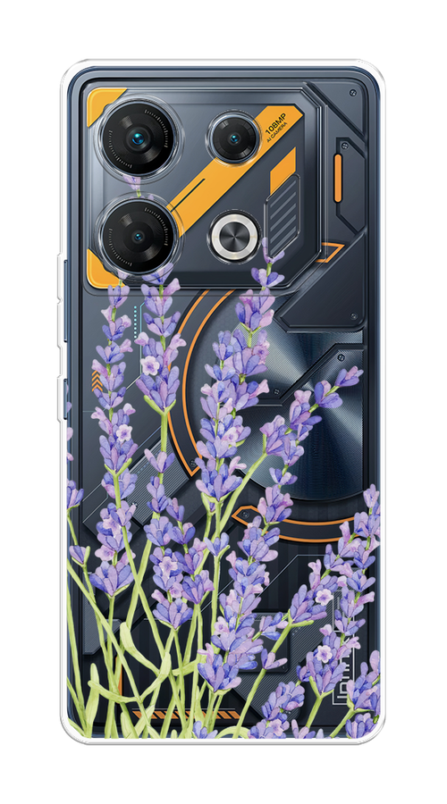 

Чехол на Infinix GT 10 Pro "Лавандовые стебли", Фиолетовый;зеленый, 3104850-1