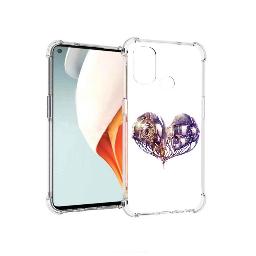 

Чехол MyPads Tocco для OnePlus Nord N100 сердце абстракция (PT227045.141.596), Прозрачный, Tocco