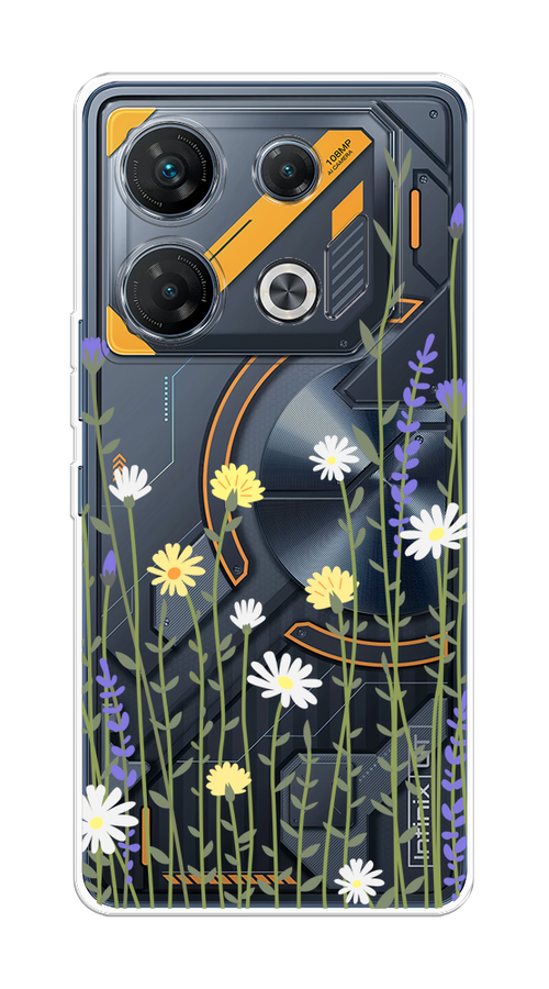 

Чехол на Infinix GT 10 Pro "Ромашка и лаванда", Зеленый;желтый;прозрачный, 3104850-1