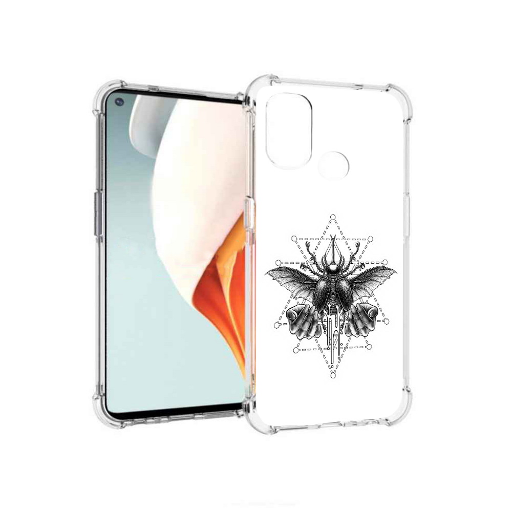 

Чехол MyPads Tocco для OnePlus Nord N100 скарабей (PT227045.141.601), Прозрачный, Tocco