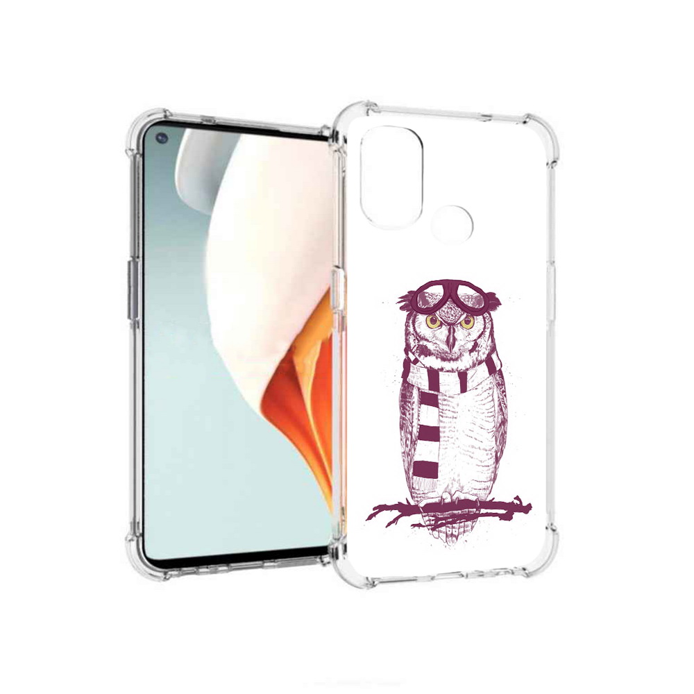 

Чехол MyPads Tocco для OnePlus Nord N100 сова-летчик (PT227045.141.612), Прозрачный, Tocco