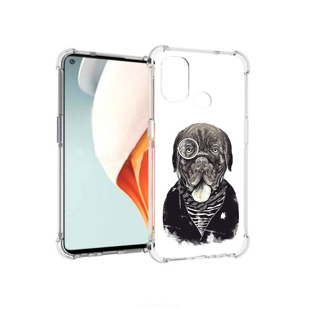 

Чехол MyPads Tocco для OnePlus Nord N100 солидный песик (PT227045.141.615), Прозрачный, Tocco