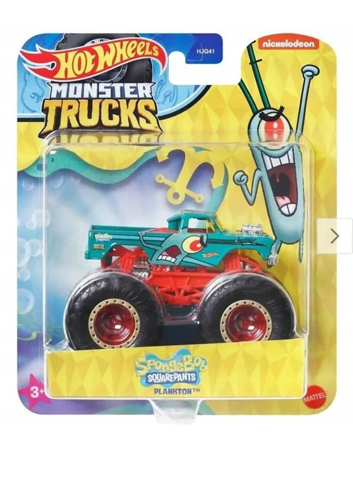 

Машинка Hot Wheels Monster Truck Spongebob Squarepants Plankton HWN80