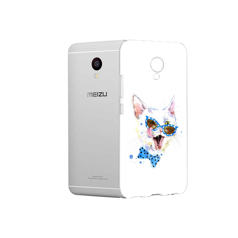 

Чехол MyPads Tocco для Meizu M3 белый кот (PT46043.81.229), Прозрачный, Tocco
