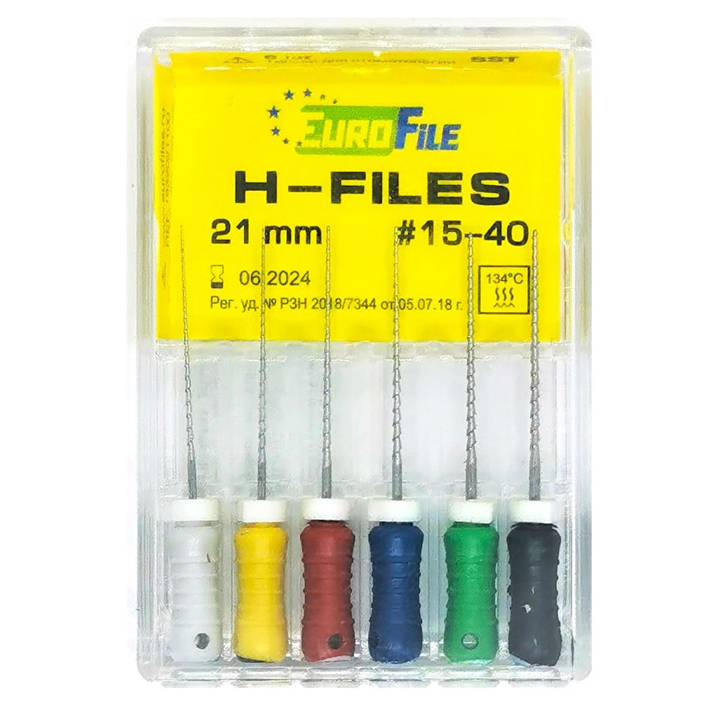

Ручные файлы Eurofile H-Files 21 мм, № 15-40, 1832021100