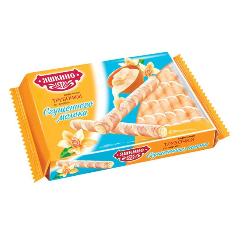 

Вафли трубочки Яшкино Со вкусом сгущеного молока 190г КВ329, (2шт.), 6469664