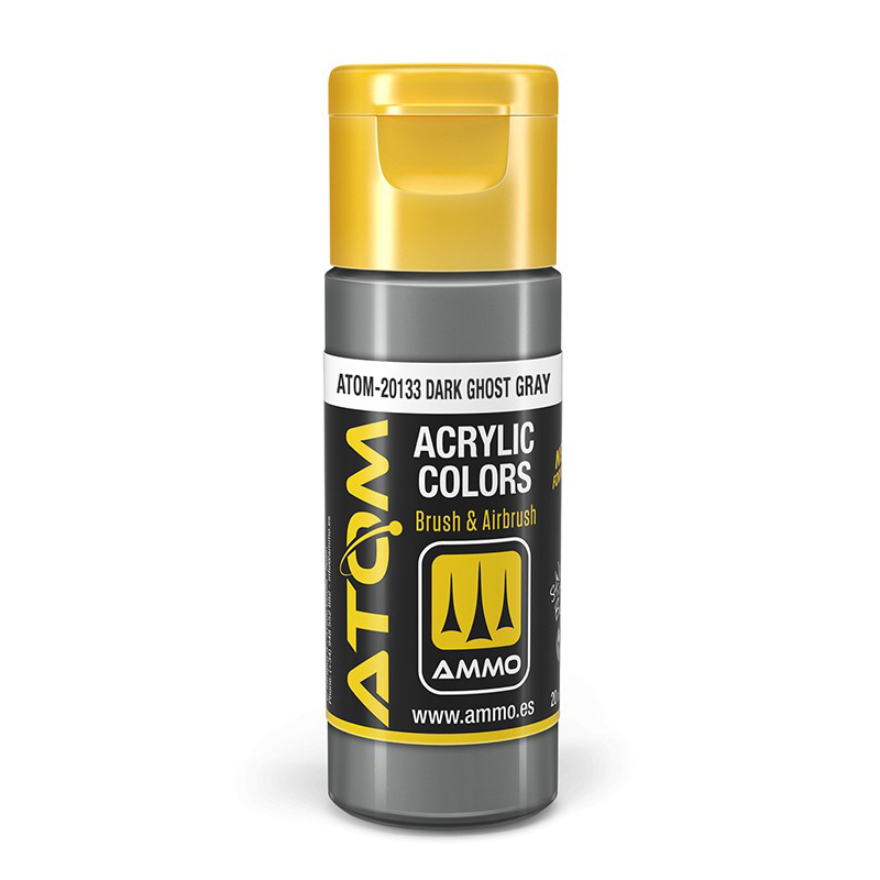 

Акриловая краска Ammo Mig Atom Color Тёмный призрачно-серый Dark Ghost Gray ATOM20133