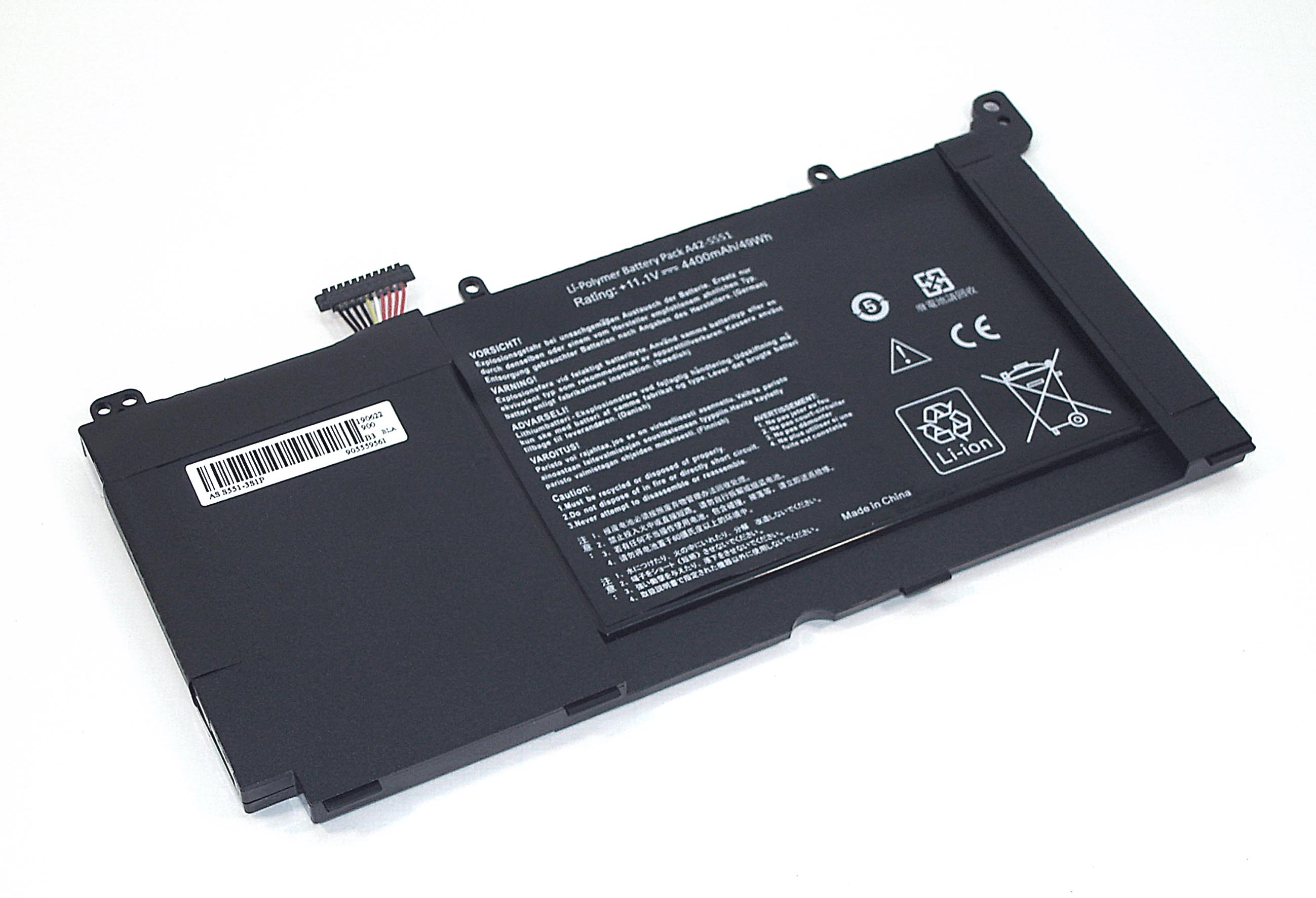 

Аккумулятор для ноутбука Asus S551 11.1V 4400mAh OEM Black