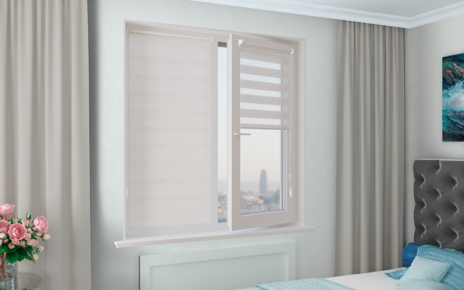 

Рулонная штора RolisBlinds mini белый на окна день ночь 110 X 130, 906