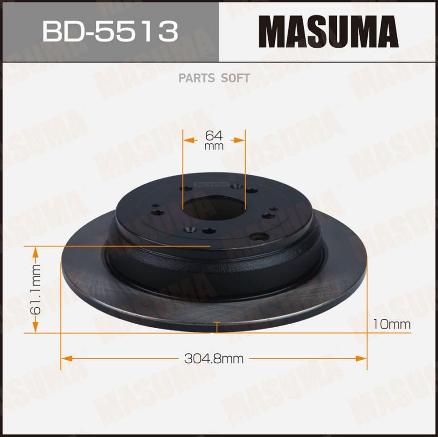 

Диск тормозной MASUMA rear