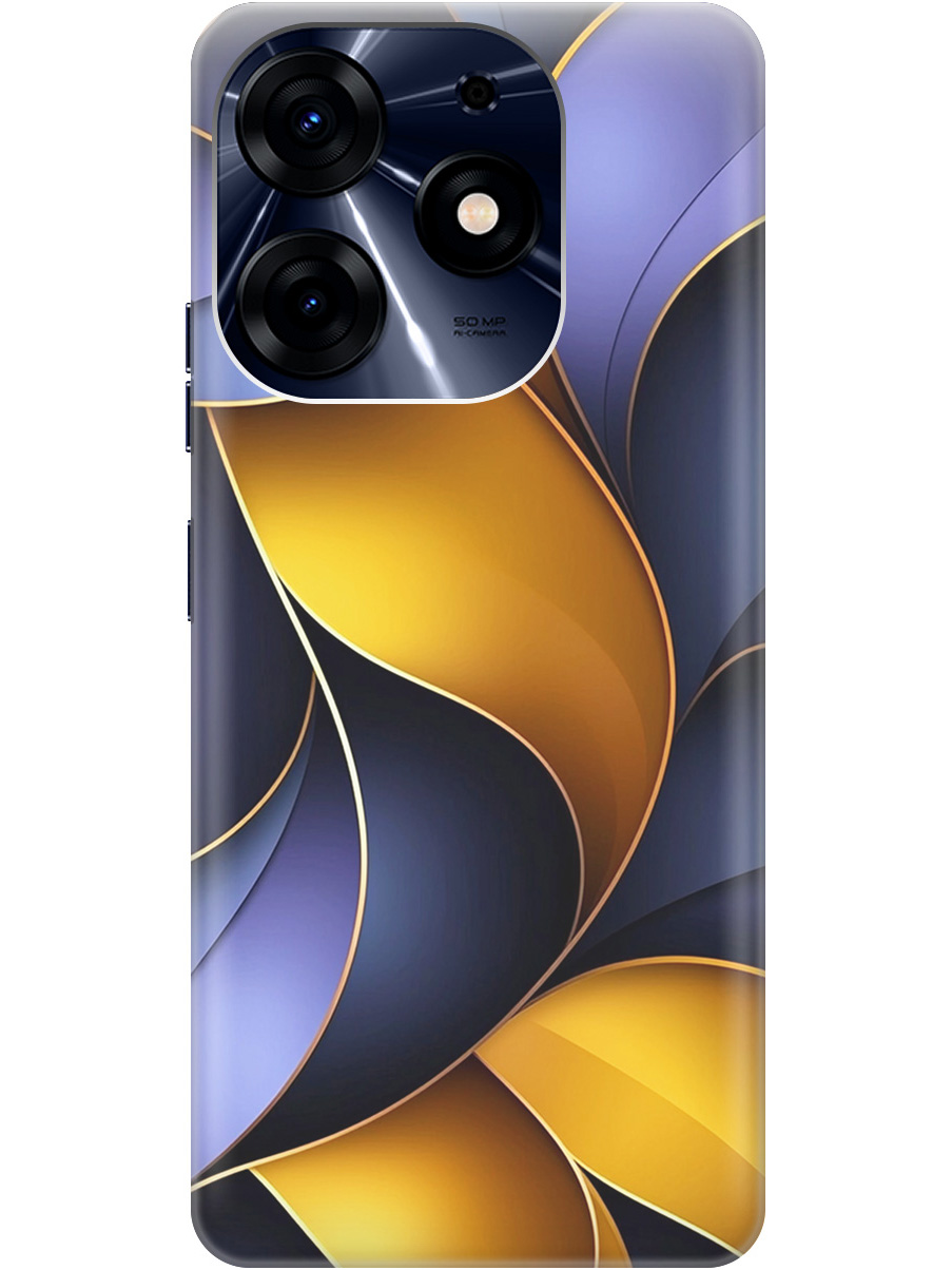 

Силиконовый чехол на Tecno Spark 10 Pro с принтом "Желто-сиреневые изгибы", Прозрачный;желтый;фиолетовый, 768742631