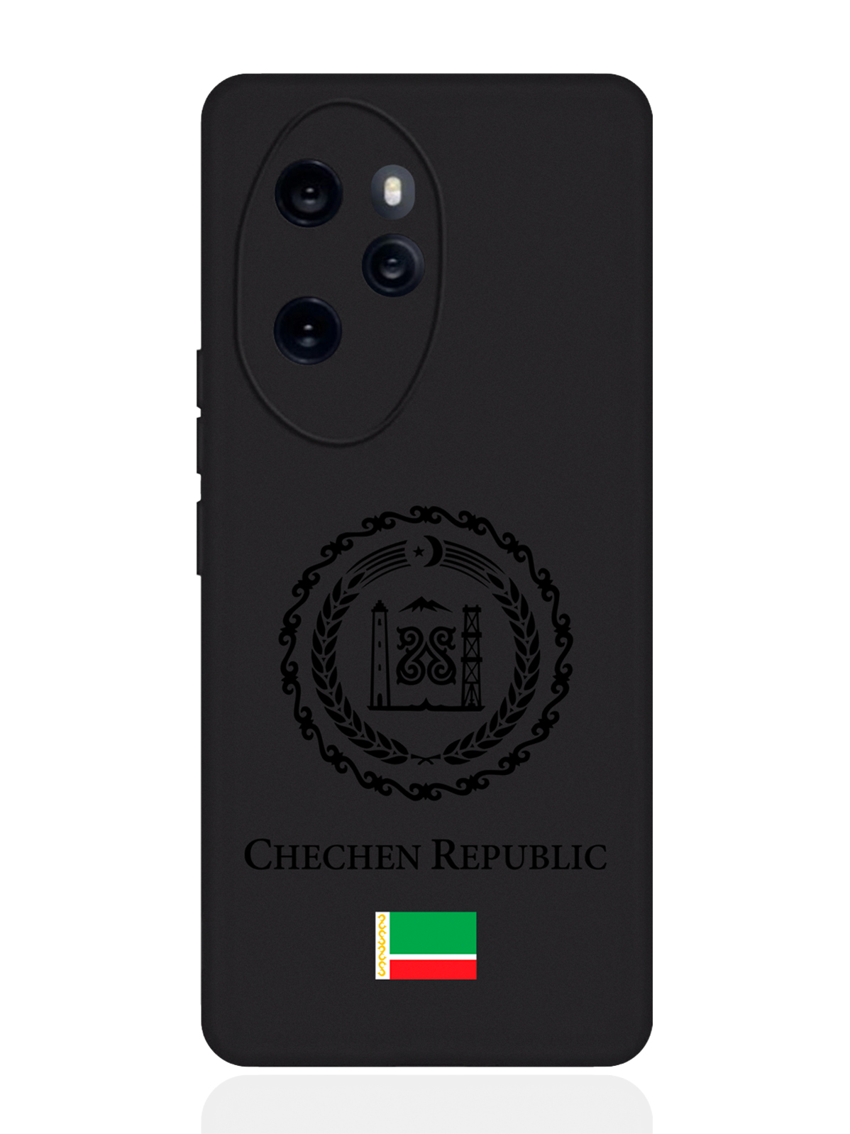 

Чехол SignumCase для Honor 100 Pro Черный лаковый Герб Чечни, Honor