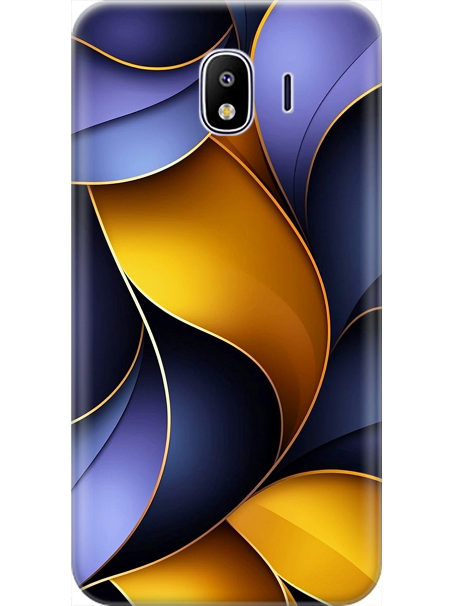 

Силиконовый чехол на Samsung Galaxy J4 (2018) с принтом "Желто-сиреневые изгибы", Прозрачный;желтый;фиолетовый, 718358931