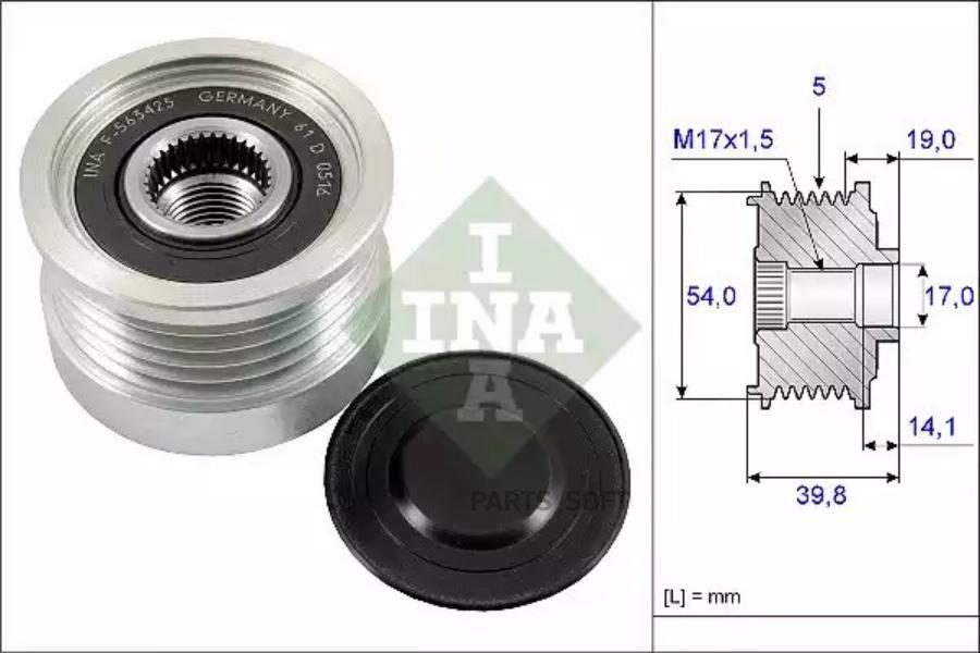 Шкив генератора Ina 535022110