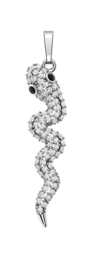 Подвеска из серебра с фианитом POKROVSKY JEWELRY 4101525-00215