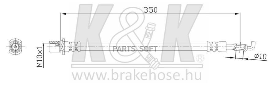 Шланг Тормозной Передн Lexus: Gs (Jzs147) 300 03.93-08.97 K&K арт. FT0956