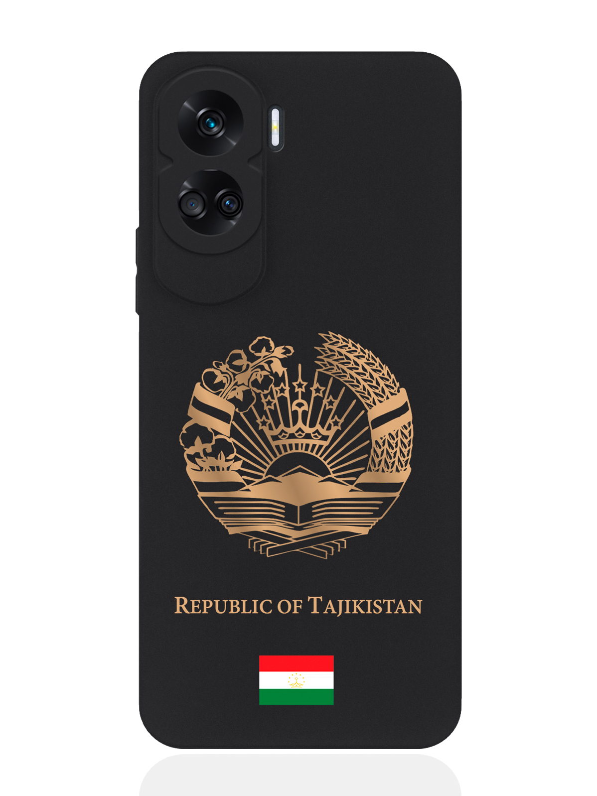 

Чехол SignumCase для Honor 90 Lite Золотой Герб Таджикистана, Золотистый;черный