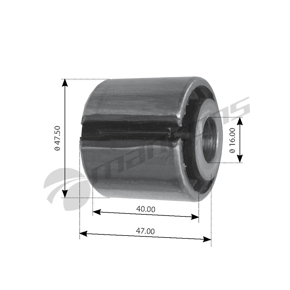 Сайлентблок Стабилизатора New (Мр) Разрезной Концы D16X47Xd47,5 \Man 14/19/33-41.422