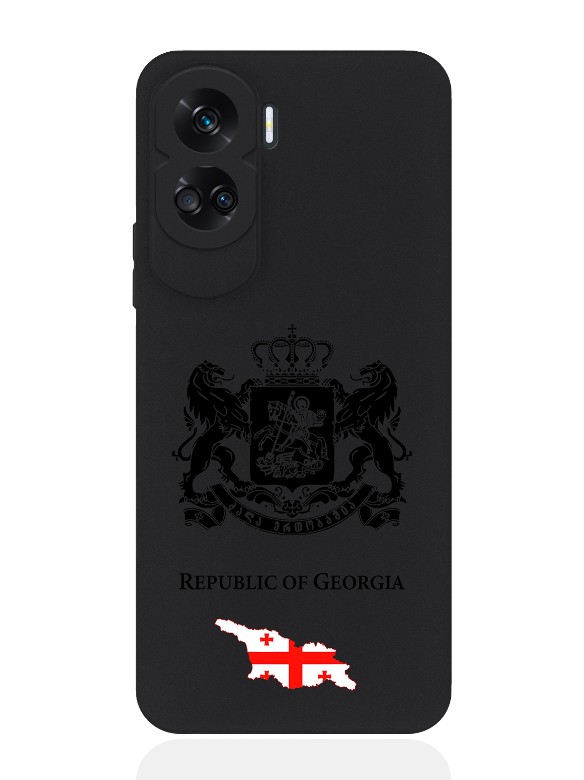 

Чехол SignumCase для Honor 90 Lite Черный лаковый Герб Грузии, Honor