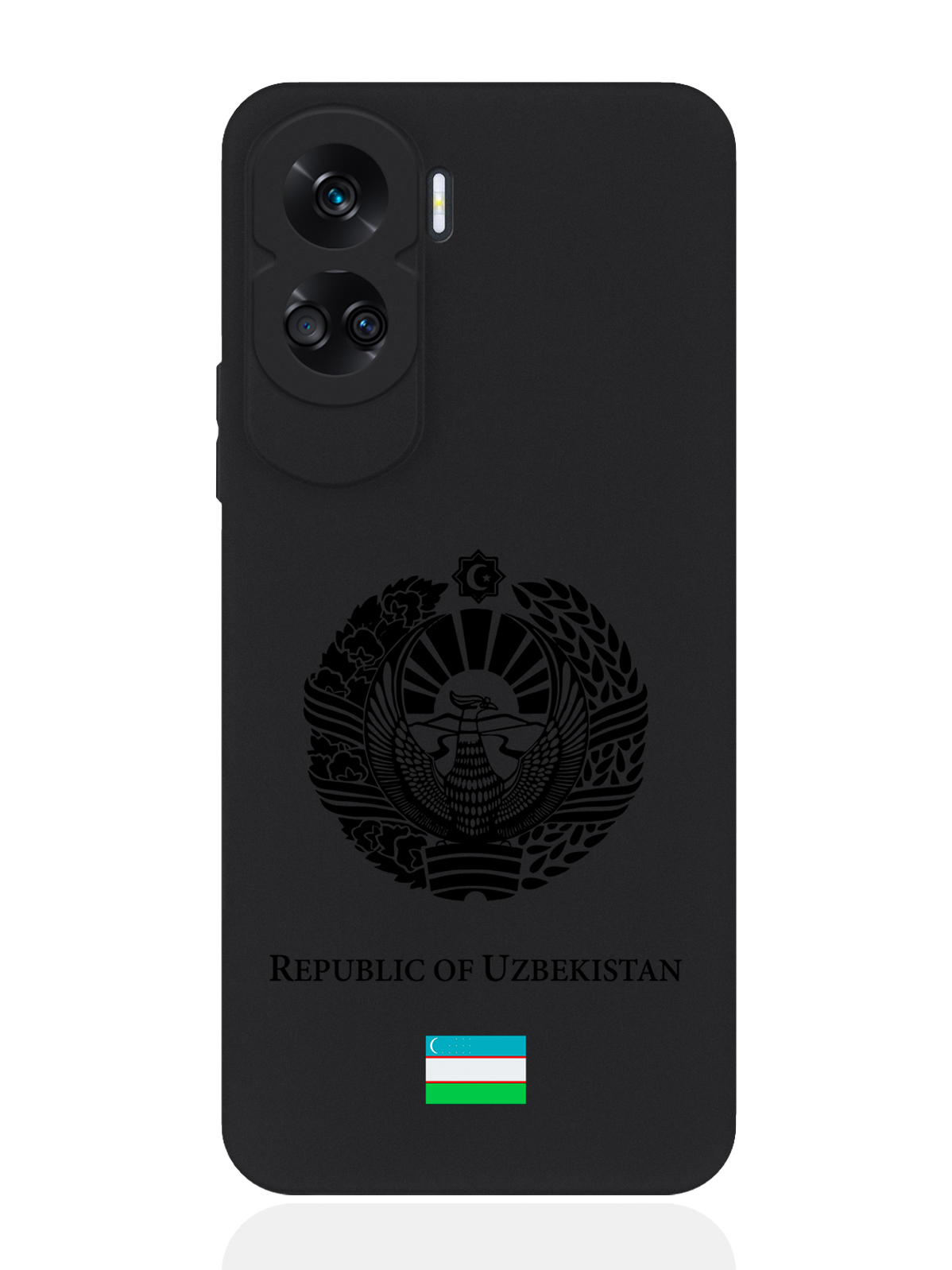 

Чехол SignumCase для Honor 90 Lite Черный лаковый Герб Узбекистана, Honor