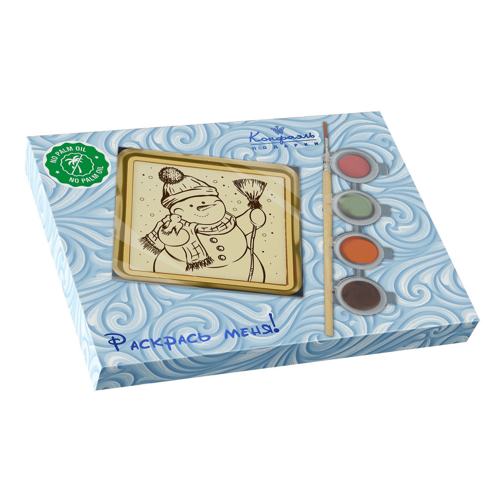 Сладкий подарочный набор Конфаэль Шоколадная раскраска Снеговик 45 г 330₽