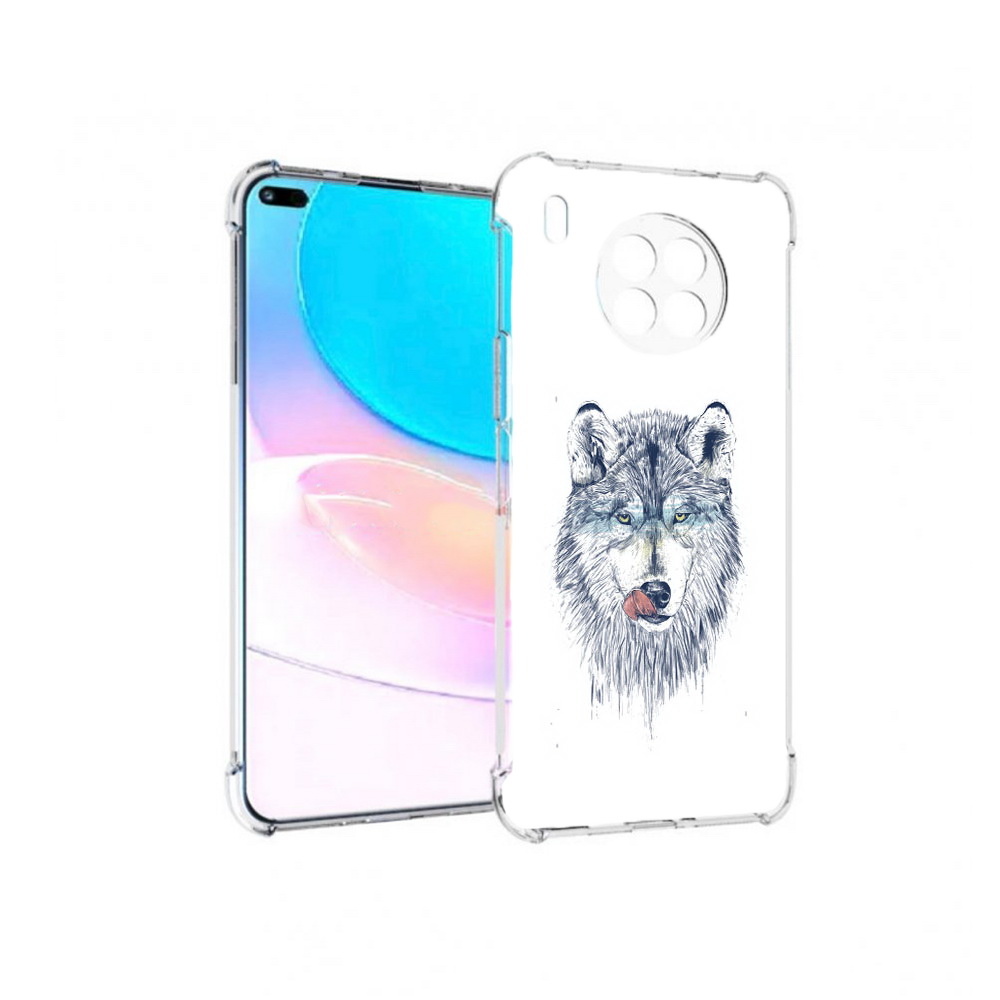 

Чехол задняя-панель-накладка-бампер MyPads голодгый волк для Huawei Nova 8i, Прозрачный, Tocco