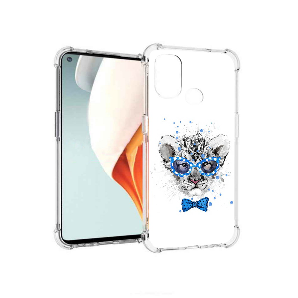 

Чехол MyPads Tocco для OnePlus Nord N100 тигренок с бабочкой (PT227045.141.642), Прозрачный, Tocco