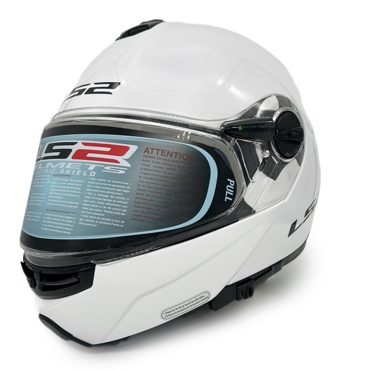 Шлем для снегохода LS2 FF325 STROBE ELECTRIC SNOW Solid white (ЭП)
