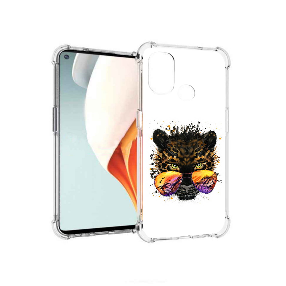 

Чехол MyPads Tocco для OnePlus Nord N100 тропический леопард (PT227045.141.649), Прозрачный, Tocco