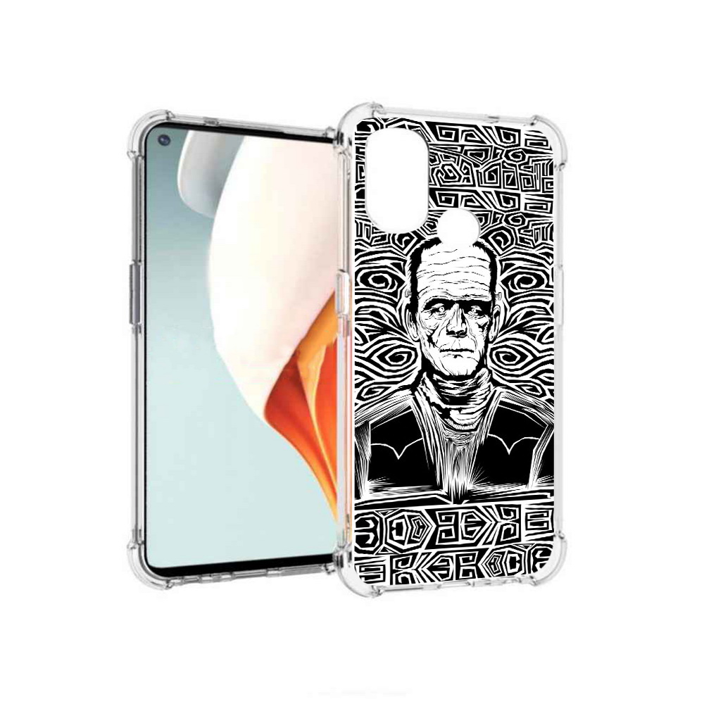 

Чехол MyPads Tocco для OnePlus Nord N100 франкенштейн черно белый (PT227045.141.661), Прозрачный, Tocco