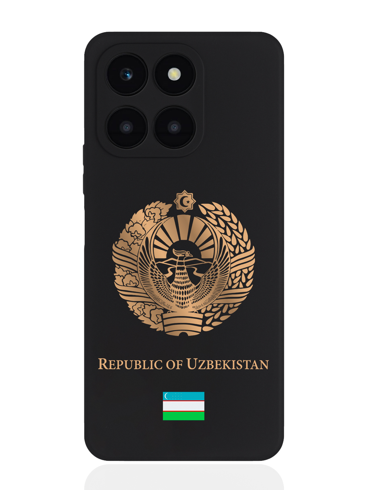 

Чехол SignumCase для Honor X6A Золотой Герб Узбекистана, Золотистый;черный;зеленый