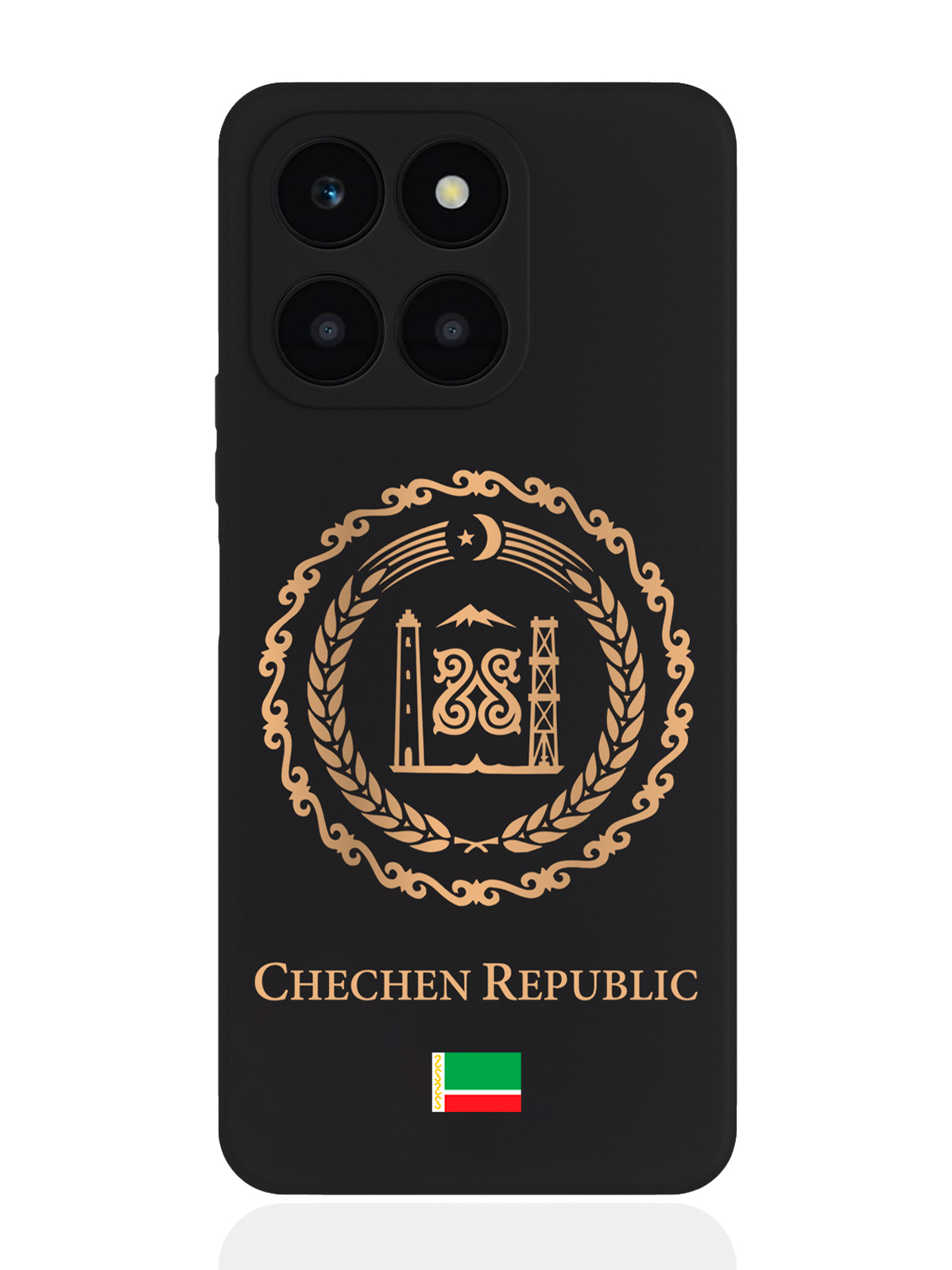 

Чехол SignumCase для Honor X6A Золотой Герб Чечни, Золотистый;черный