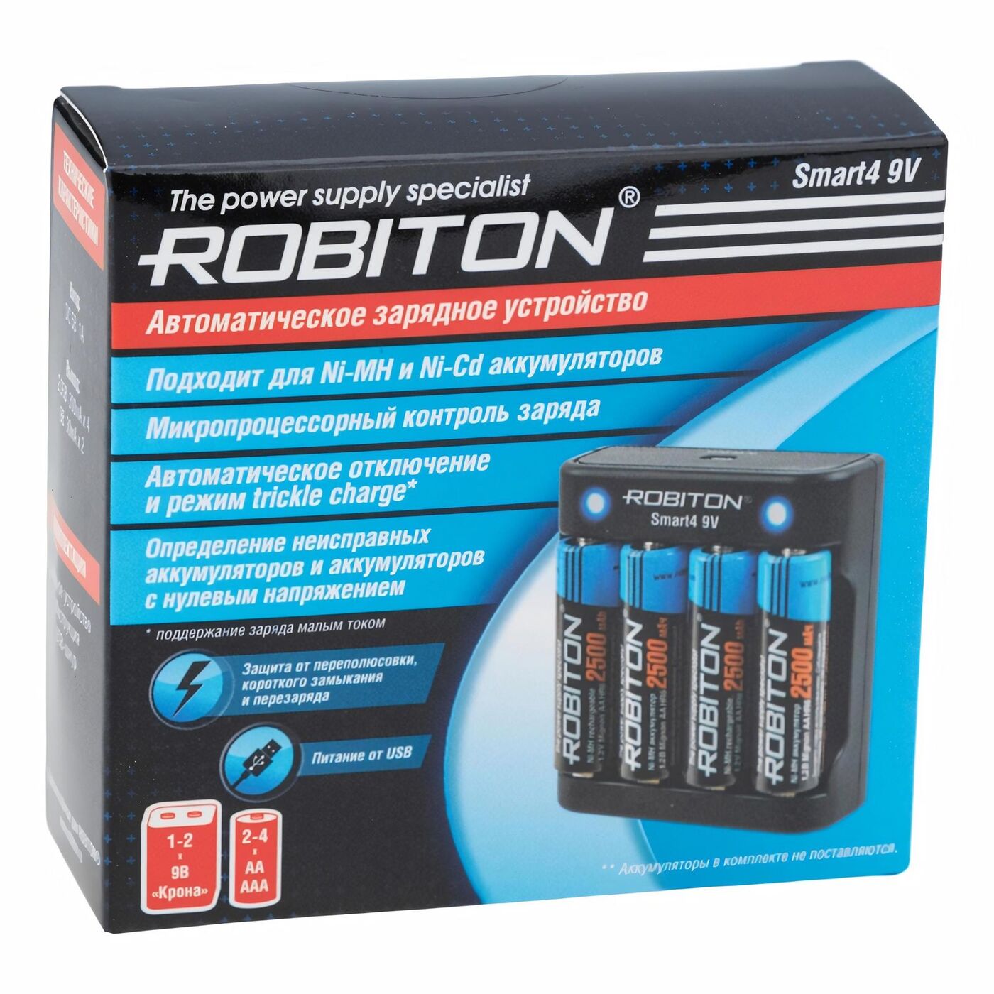 Зарядное устройство ROBITON Smart4 9V