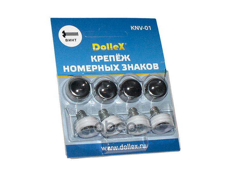 Крепеж Номерного Знака Винт Хром Нержавейка 4 Шт. Dollex DOLLEX арт. KNV-01