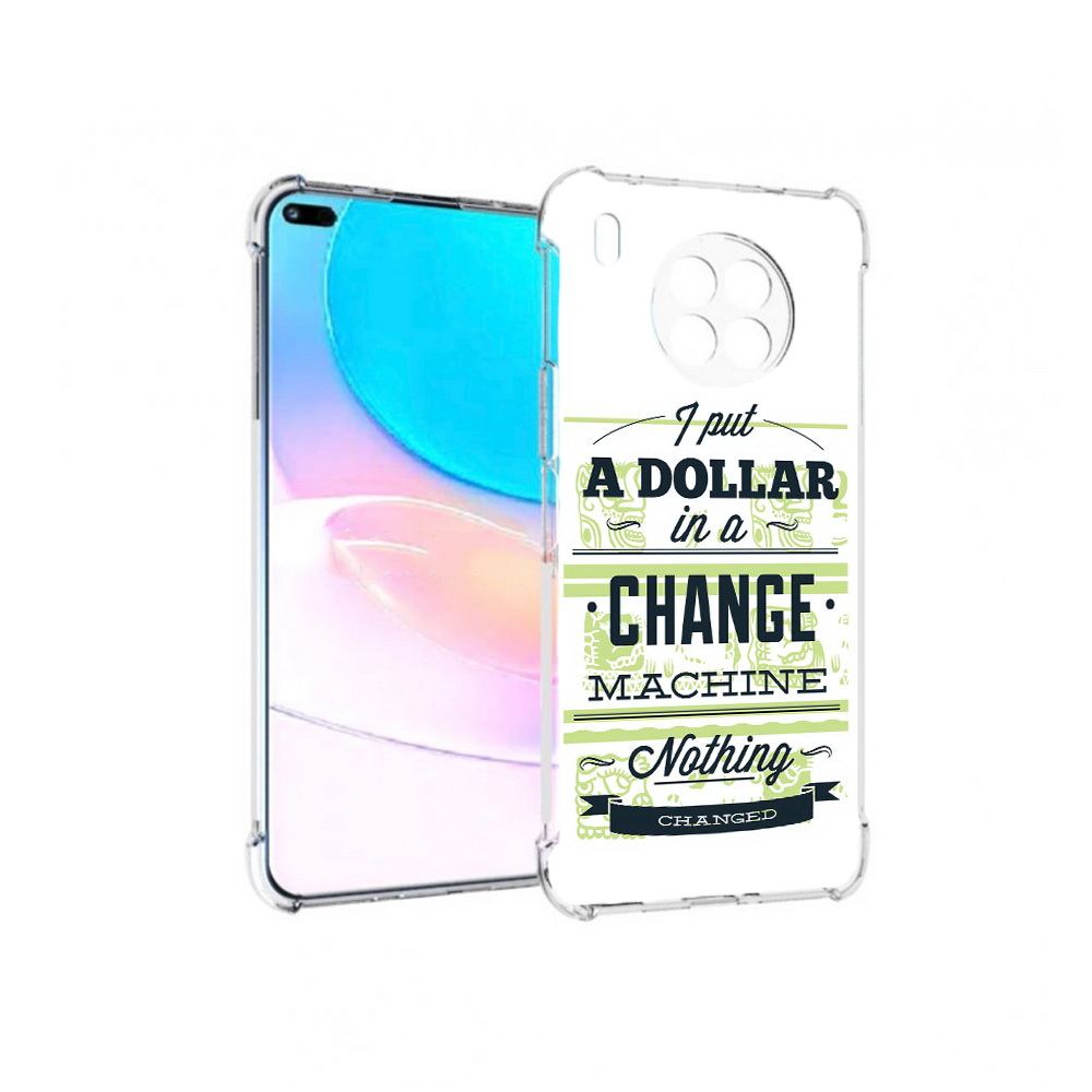 

Чехол задняя-панель-накладка-бампер MyPads доллар надпись для Huawei Nova 8i, Прозрачный, Tocco