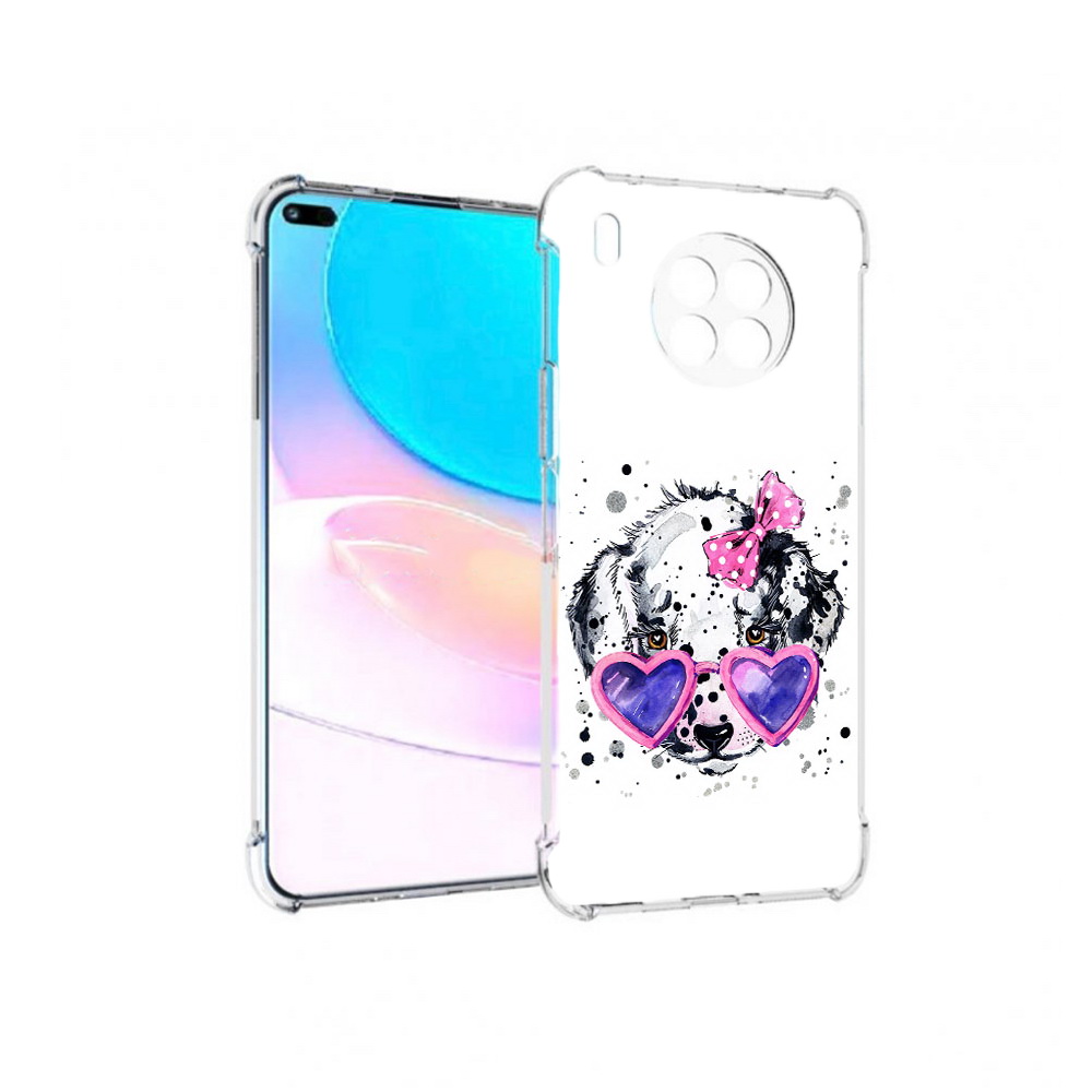 

Чехол задняя-панель-накладка-бампер MyPads долматинец в очках для Huawei Nova 8i, Прозрачный, Tocco