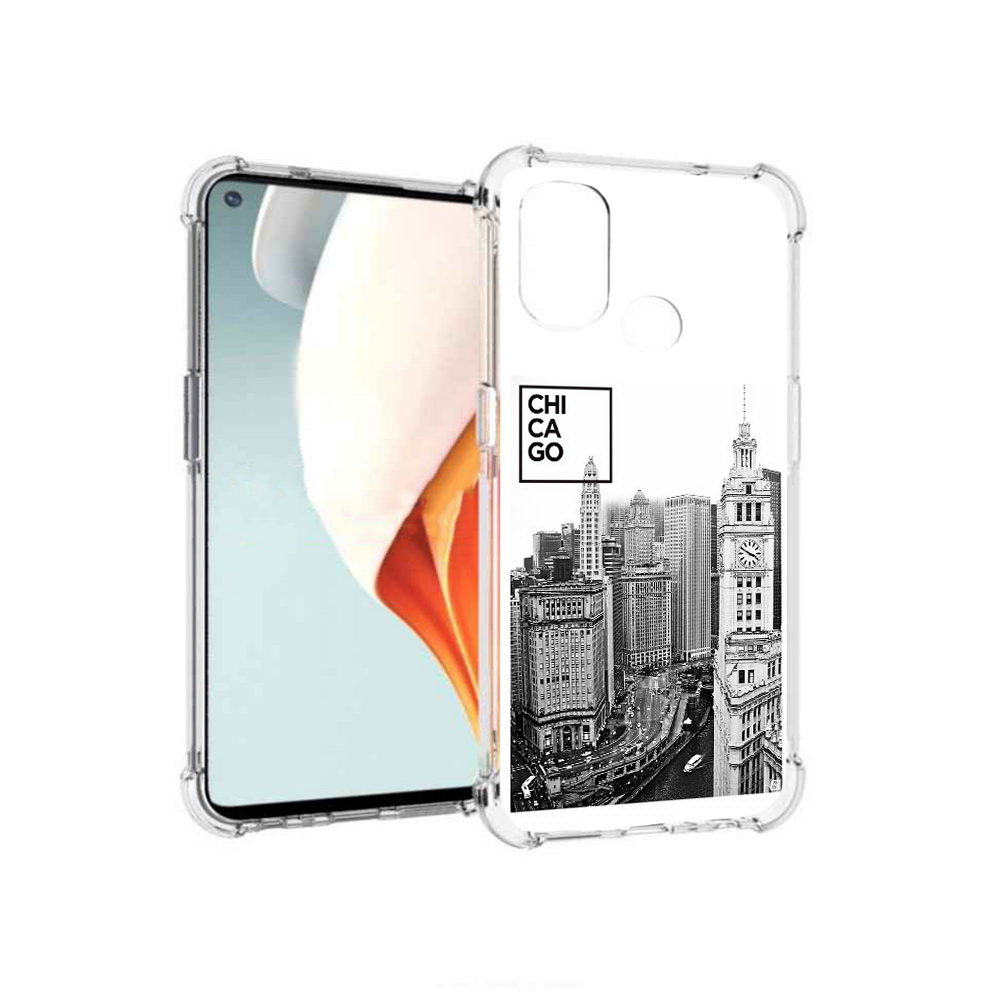 

Чехол MyPads Tocco для OnePlus Nord N100 черно белый чикаго (PT227045.141.689), Прозрачный, Tocco