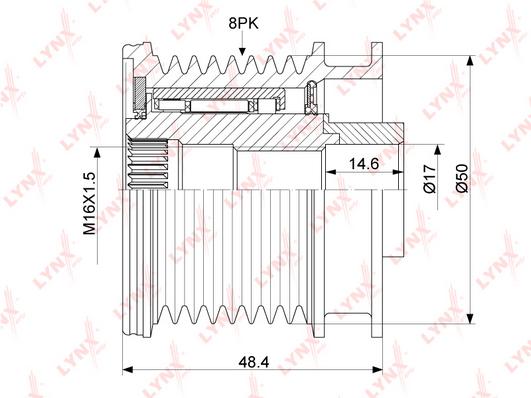 

Муфта Обгонная Шкива Генератора Pa-1078 Nsii0009539449 LYNXauto арт. PA1078