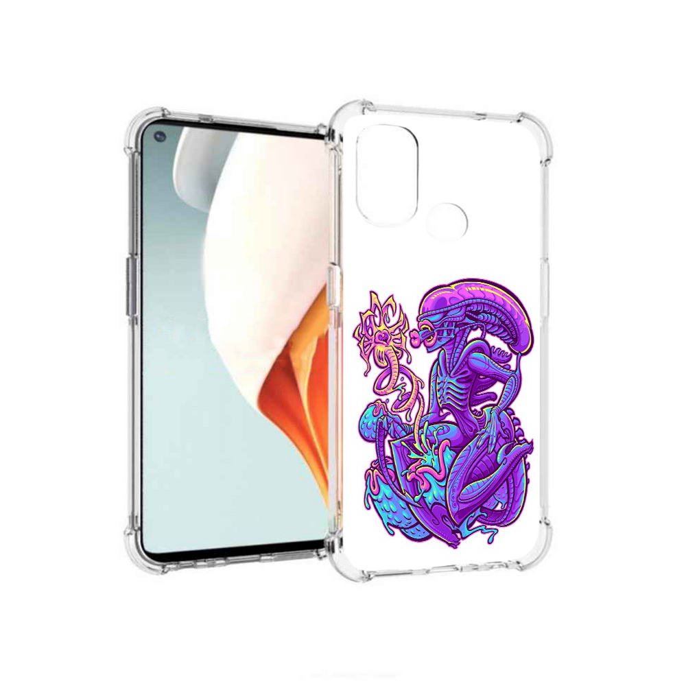 

Чехол MyPads Tocco для OnePlus Nord N100 чужой фиолетовый цвет (PT227045.141.693), Прозрачный, Tocco