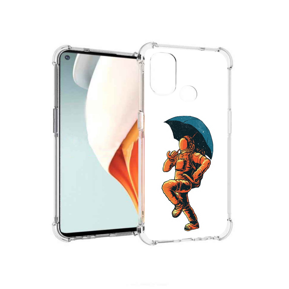 

Чехол MyPads Tocco для OnePlus Nord N100 шагающий космонавт с зонтом (PT227045.141.695), Прозрачный, Tocco