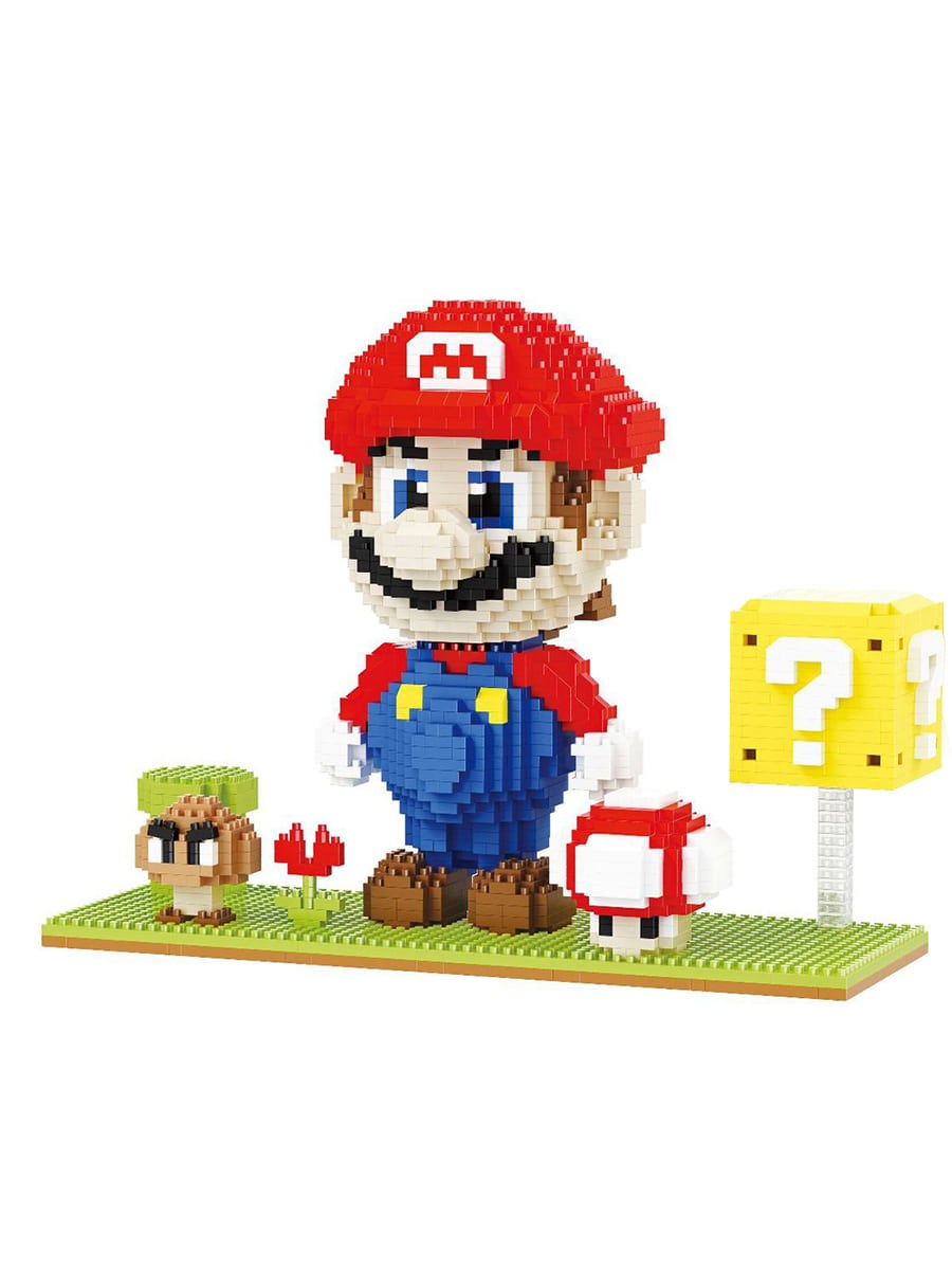 фото 3d-конструктор starfriend пластиковый марио mario 2000 деталей, 18,5 см