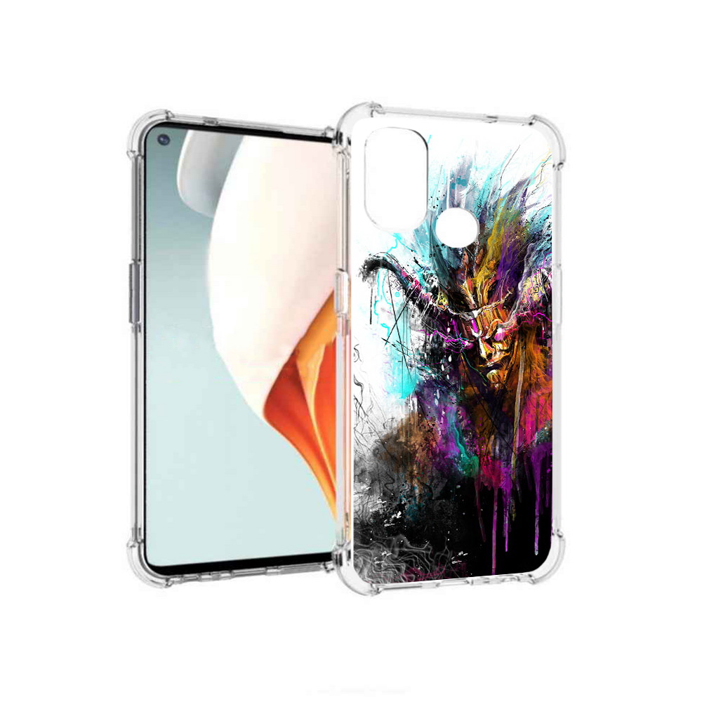 

Чехол MyPads Tocco для OnePlus Nord N100 яркий дьявол (PT227045.141.709), Прозрачный, Tocco