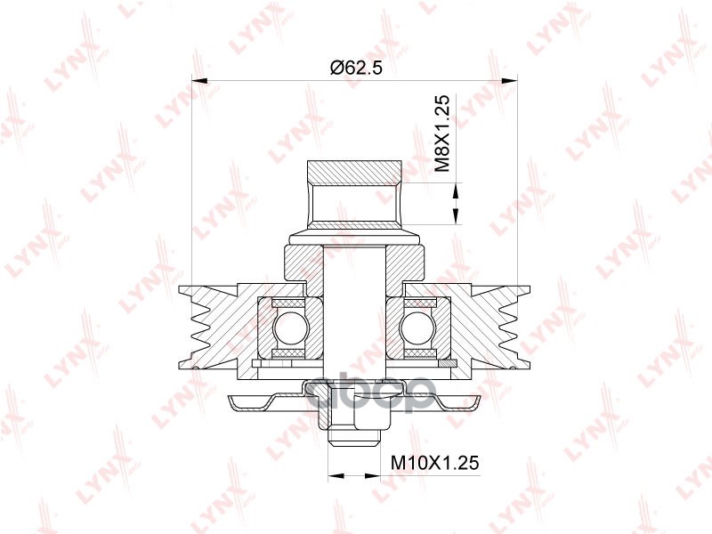 

Ролик Натяжной Приводного Ремня Pb-5074 Nsii0009540630 LYNXauto арт. PB5074