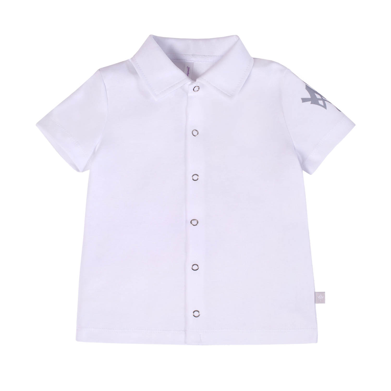 фото Рубашка для мальчиков мамуляндия 21-1015-1 база цвет белый размер 92
